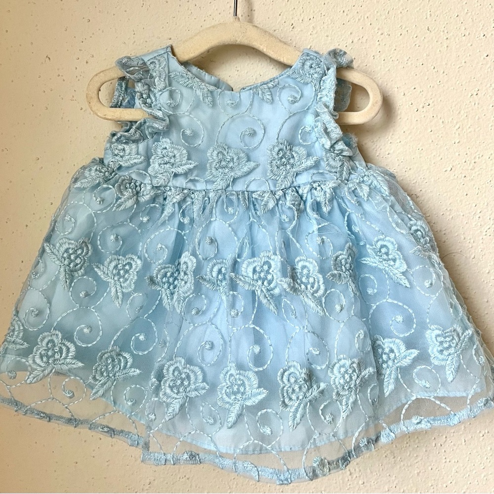 Newborn Formal Embroidered Dress